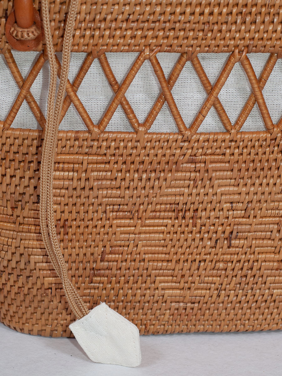 KokoKarma Ata-Tasche, Astrid, handgearbeitet, Lederhenkel, Innenfutter #3