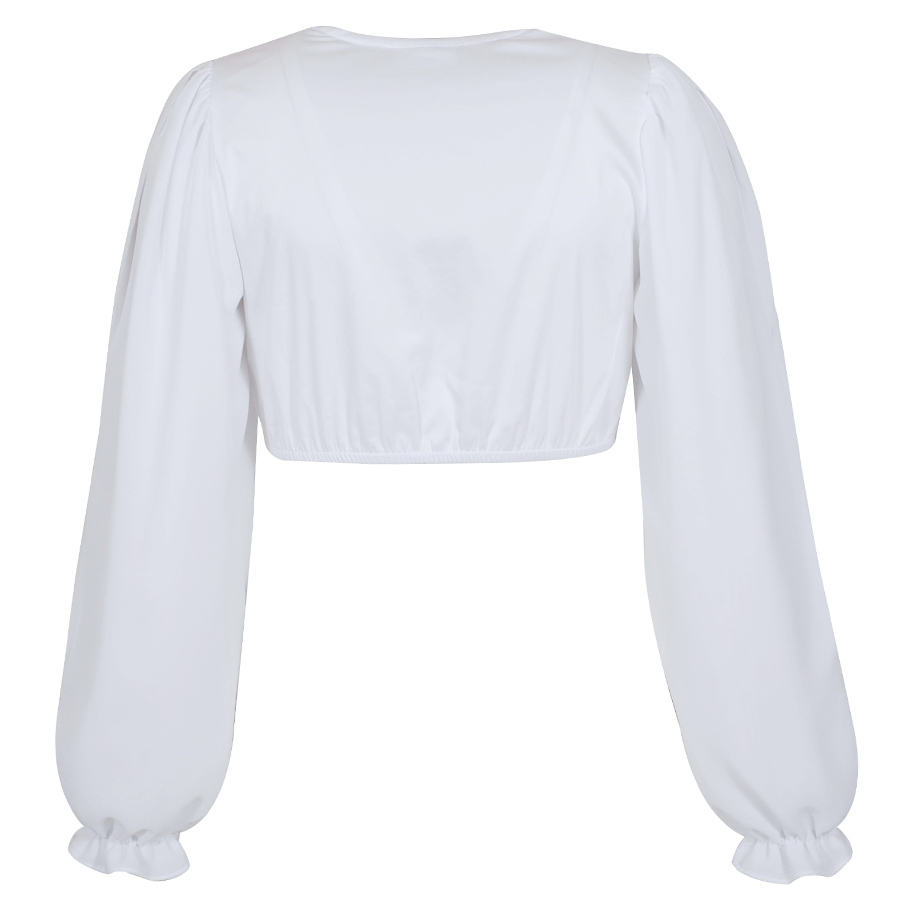 Waldorff Dirndlbluse Maxima weiß, luftig, lange offene Arme, Hochzeit #2