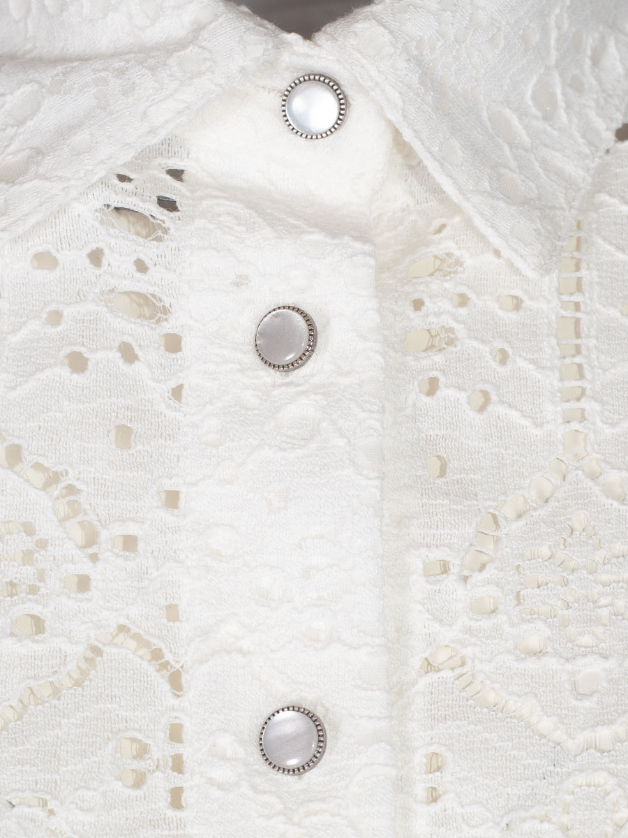 Waldorff Blusenjacke Damen, Spitze, creme #4
