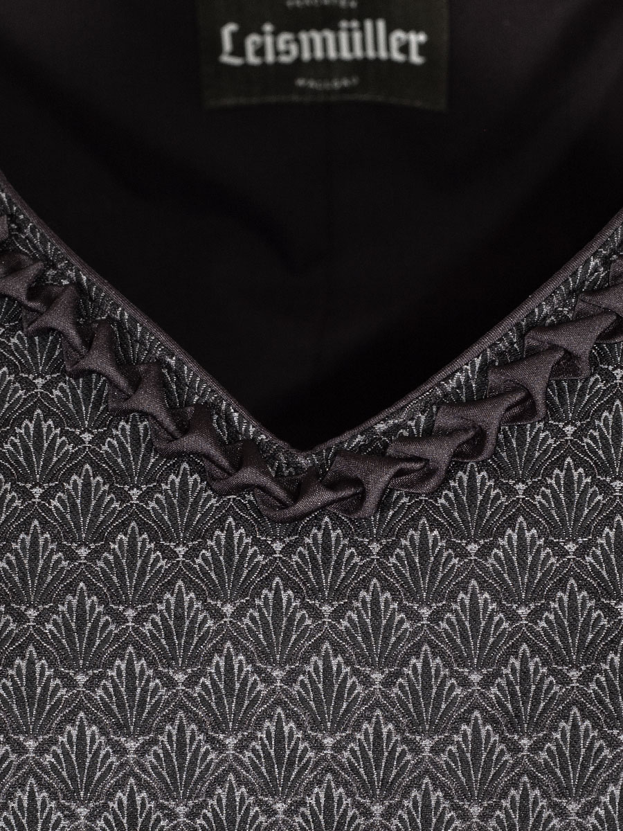 Kaiseralm Kleid Karma, schwarz gemustert, Gürtel mit Schließe #4