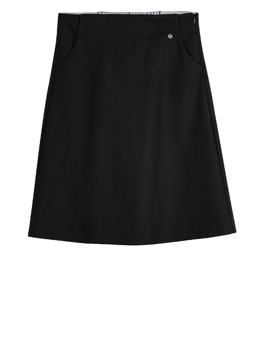 Rockmacherin Wollrock Riedsee, schwarz, kurz #1
