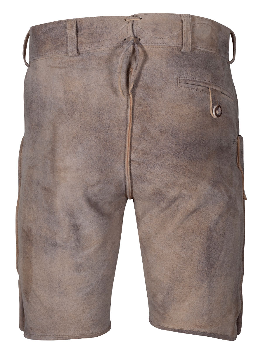 Kurze Lederhose Plankenstein, FC Bayern Edition, bailey, grau-bordeauxroter Stick, Widlbock #3