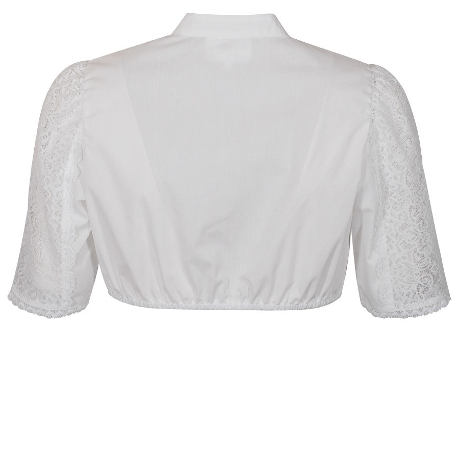Wenger Dirndlbluse Gina, weiß, Ärmel mit Spitze #2