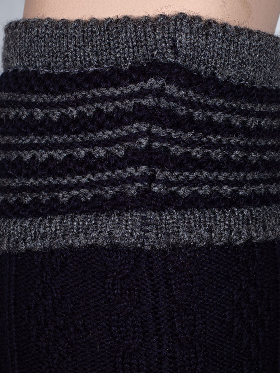 Gottseidank Umschlagstrümpfe Partnach, tintenblau-asphalt #3