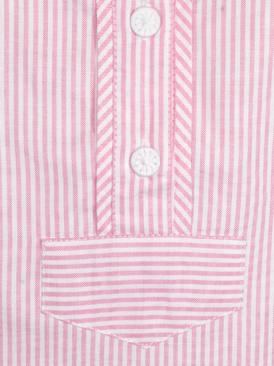 Wallmann Damenbluse, rosa gestreift, Pfoad, Langarm, Stehkragen #4