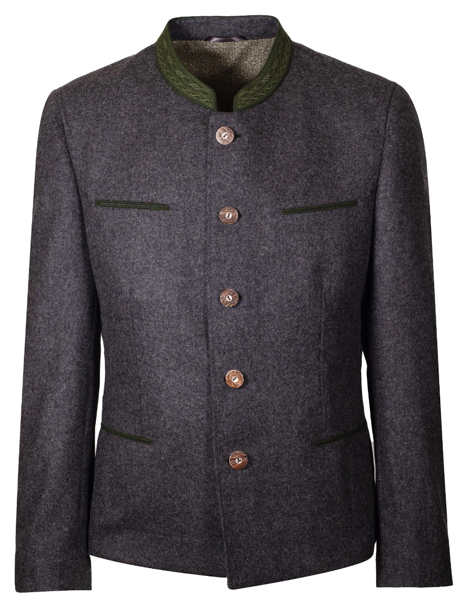 hausg'macht Lodenjoppe Erno, grau, Slim Fit #1