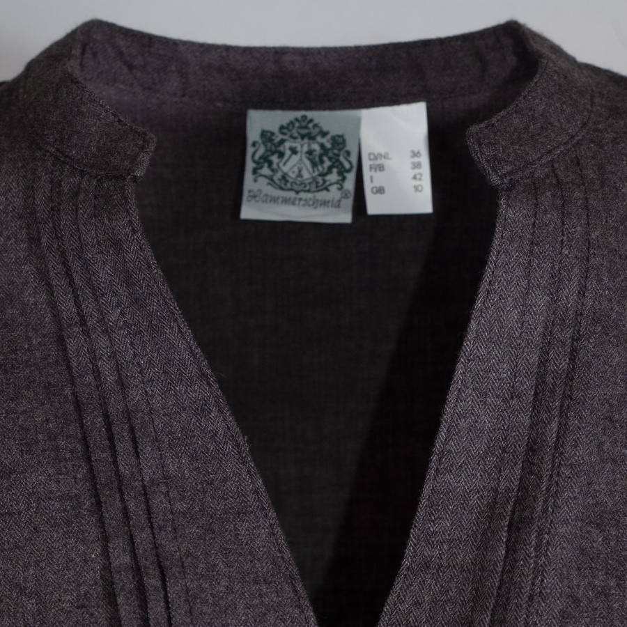 Hammerschmid Anni Dirndlbluse, anthrazit, Langarm, Flanell, Fischgrat #4