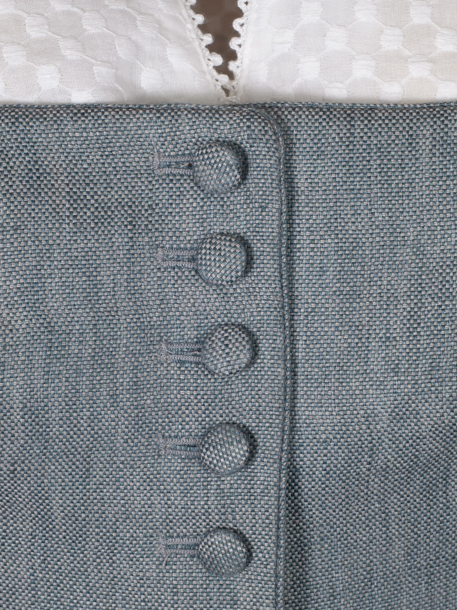 Gottseidank Leinendirndl Monika, atlantik-nebelblau, hochwertig, festlich, 80cm #7