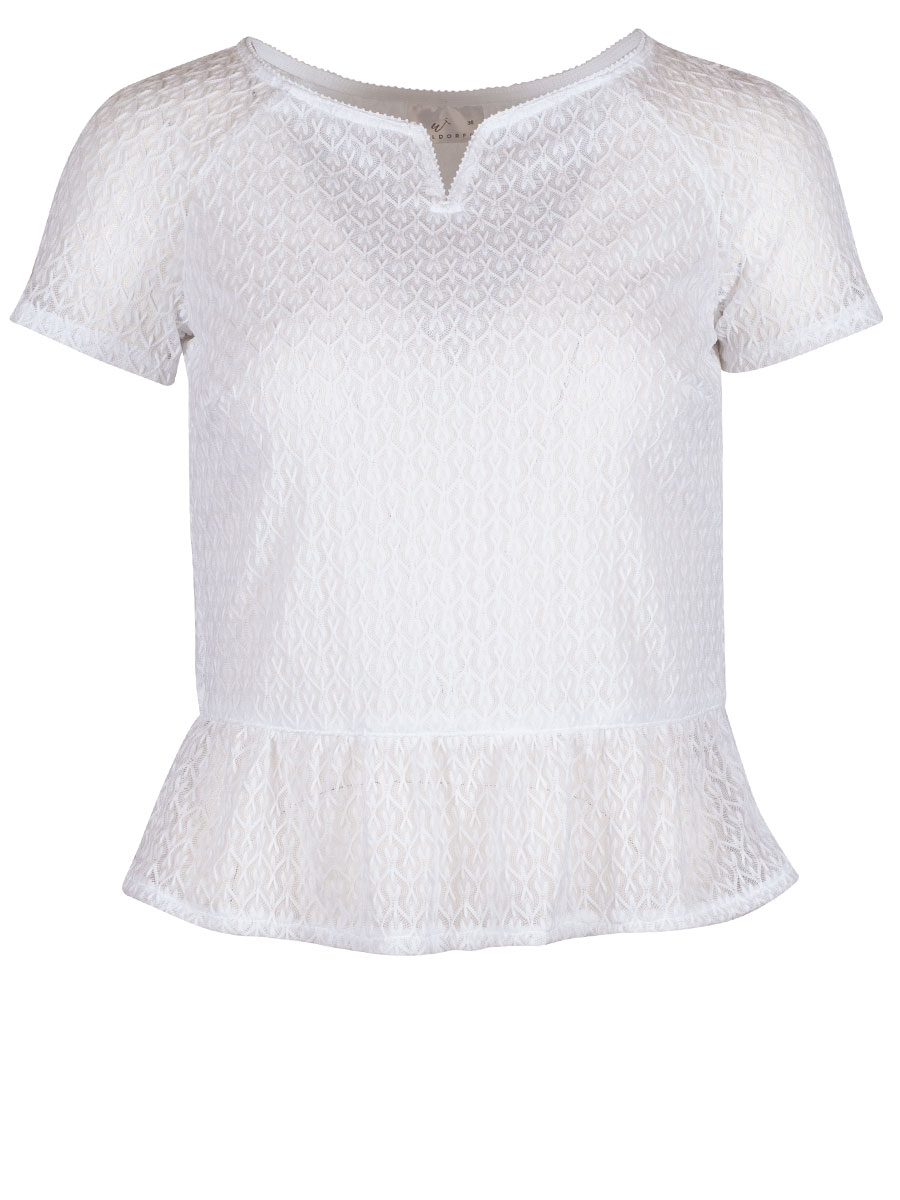 Waldorff Damenshirt, Spitzenshirt mit leichtem Schoßerl, weiß #1