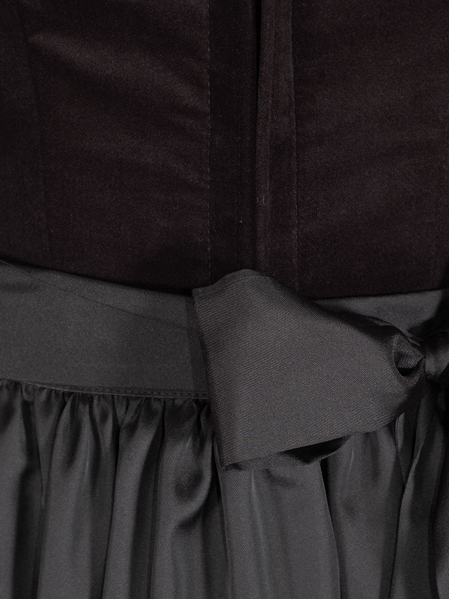 Kinga Mathe Dirndl Alice, Samtdirndl, schwarz, 80lg #5