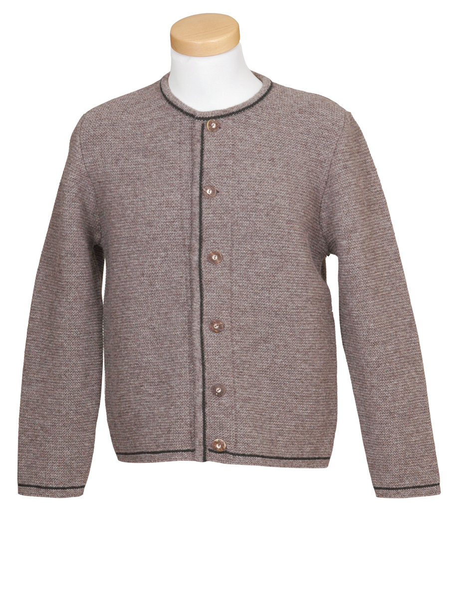 Jesse Strickjacke altbraun-tanne glatt gestrickt #1