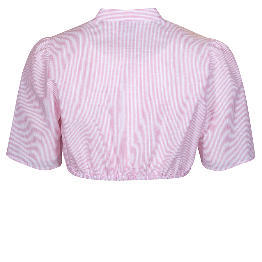 Berwin & Wolff Dirndlbluse, rosa, feingestreift, hochgeschlossen, Kurzarm #2