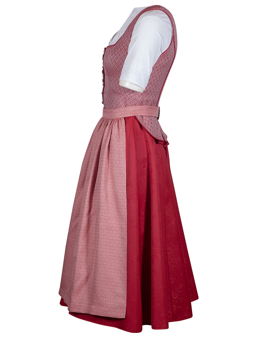 Anno Domini Dirndl Katherl, festlich, Schoßerl, mohn-rot, 70lg #3