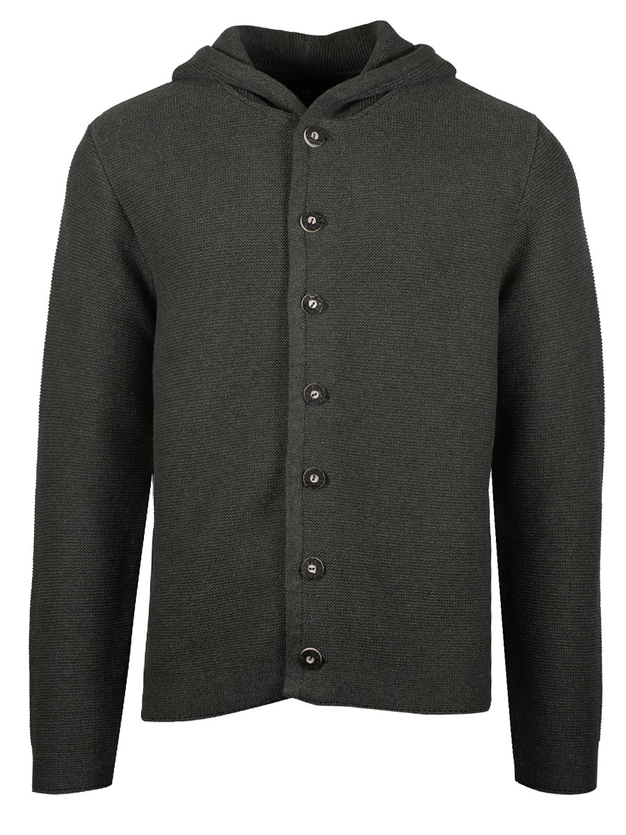 Hammerschmid Tobias Herren Kapuzenstrickjacke, oliv #1