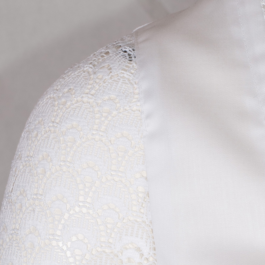 Waldorff Dirndlbluse Ronja, weiß, 3/4-Arm, Spitzenarme #4