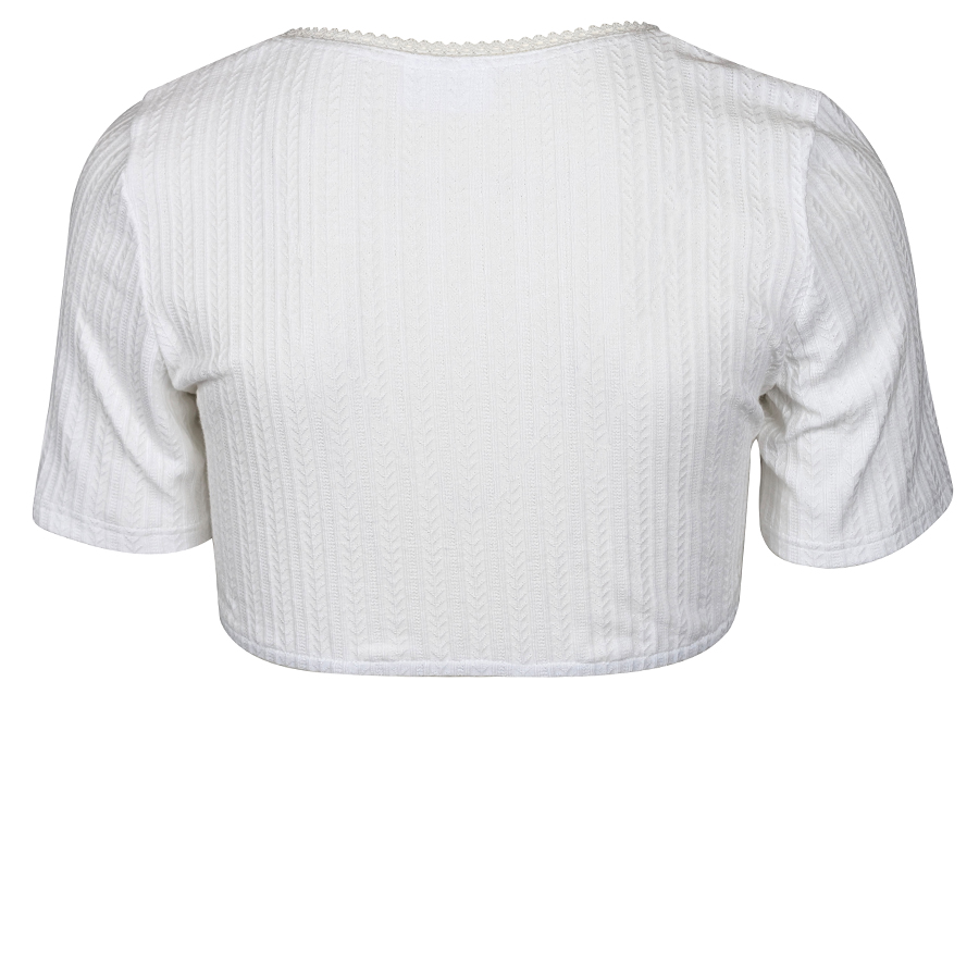 Waldorff Dirndlbluse Lora, weiß, gemustert #2