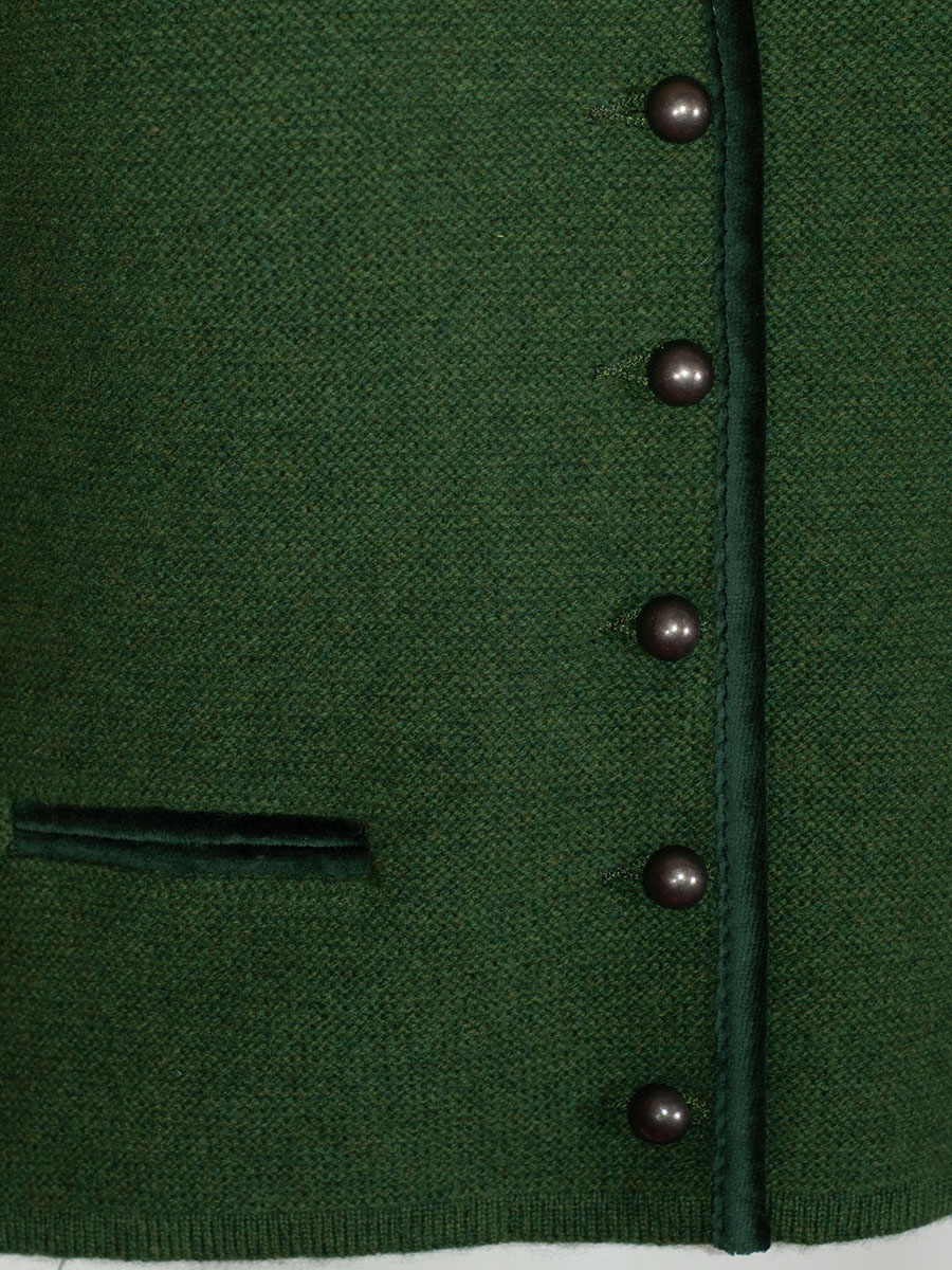 Astrifa Strickjacke Ruhpolding, torf, grün, grüner Samtkragen #4