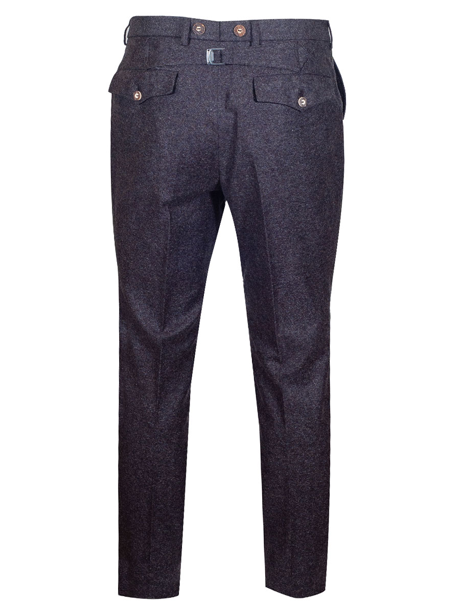 hausg'macht Lodenhose Wastl, anthrazit, mit grünem Paspol, elegant #4