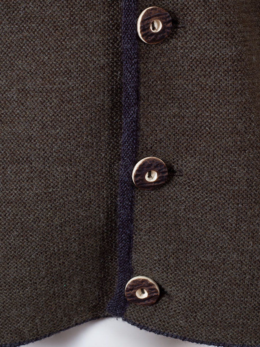 Hammerschmid Simon Strickjacke, oliv mit anthrazit #5