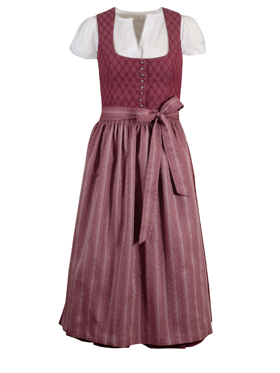 Wenger Fest-Dirndl Isolde, weinrot, 80lg #1