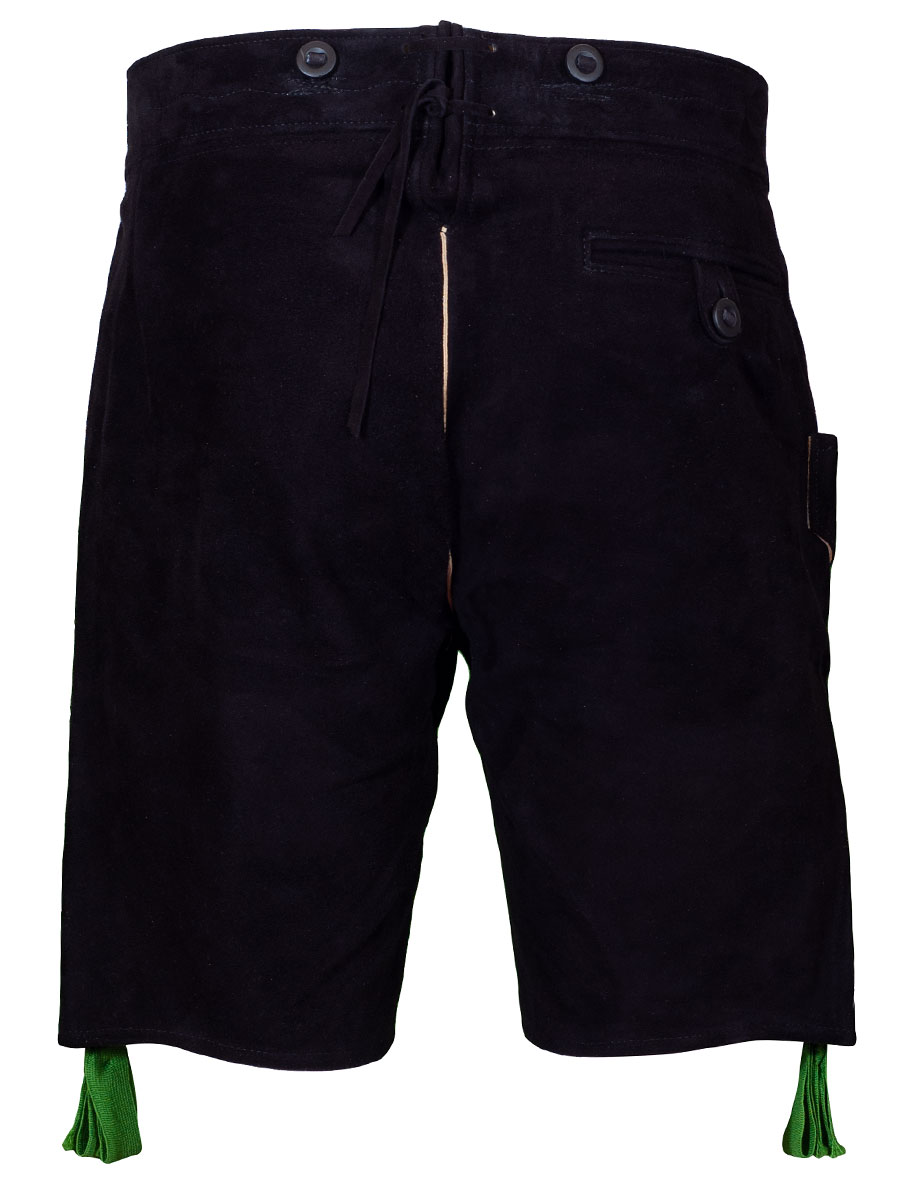 hausg´macht Lederhose Originaltracht kurz Kronach Wildbock, schwarz #3