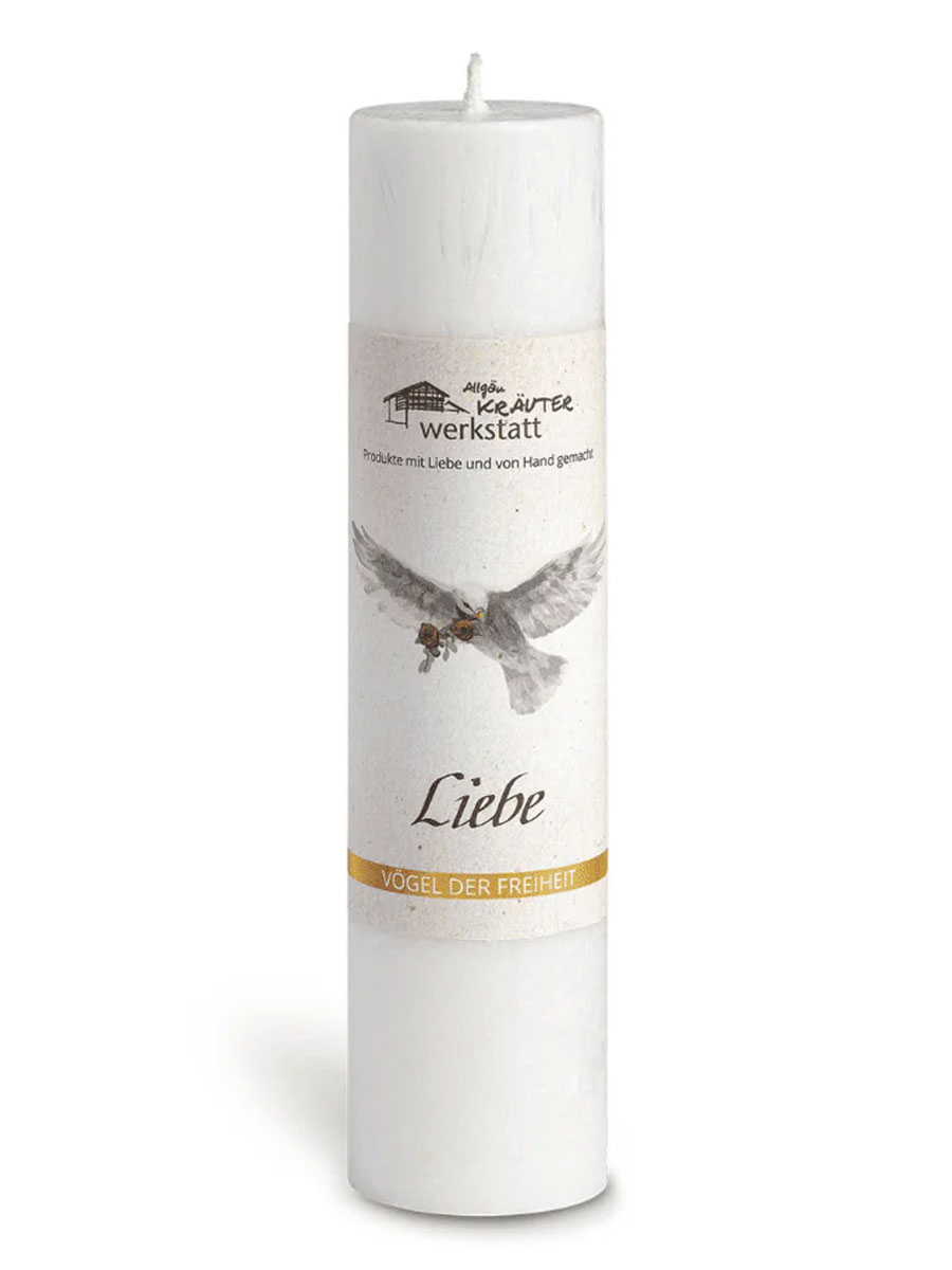 Allgäuer Heilkräuter Kerze, Liebe, weiß #1
