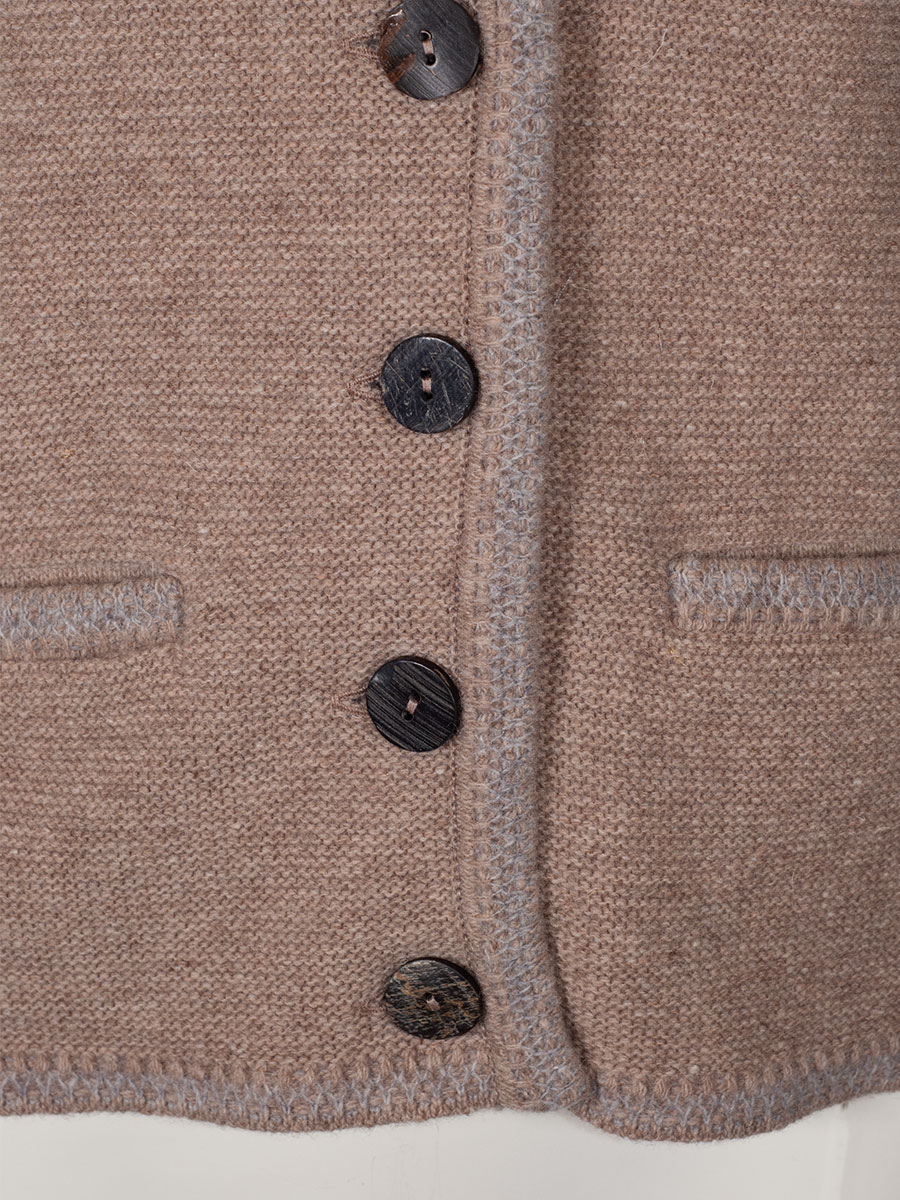 Huber Kapuzen-Strickjacke Marianne, berber-grau #3