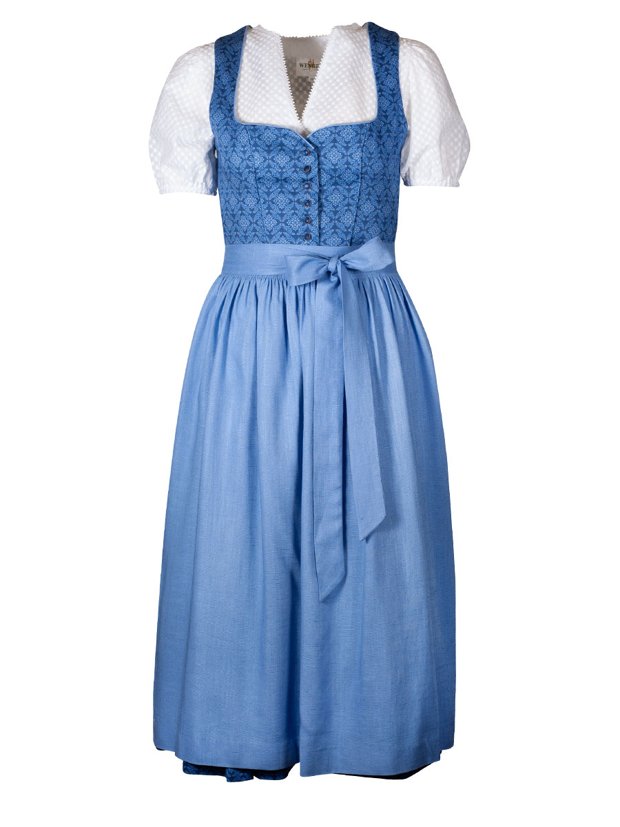 Wenger Dirndl Emelie, blau, 80lg #1