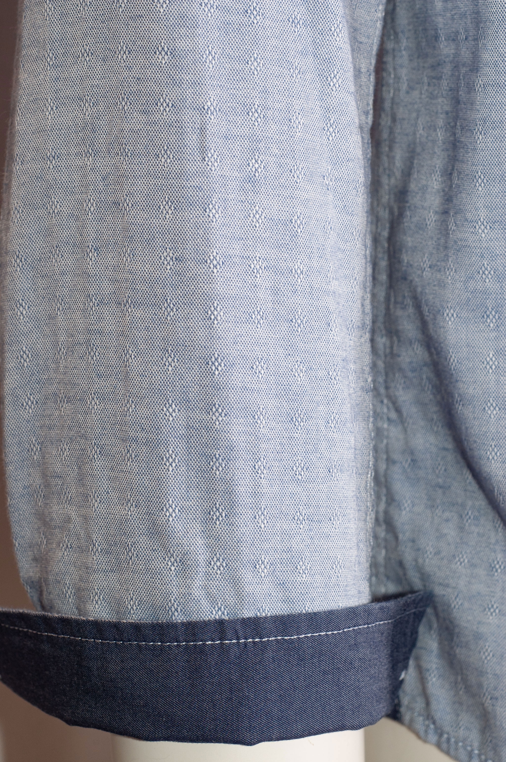 Hatico Herrenhemd, blau uni, gemustert, Liegekragen, SlimFit #2