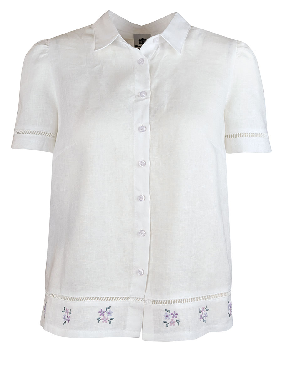 Hammerschmid Leinenbluse Pamina, Blumenstick #1