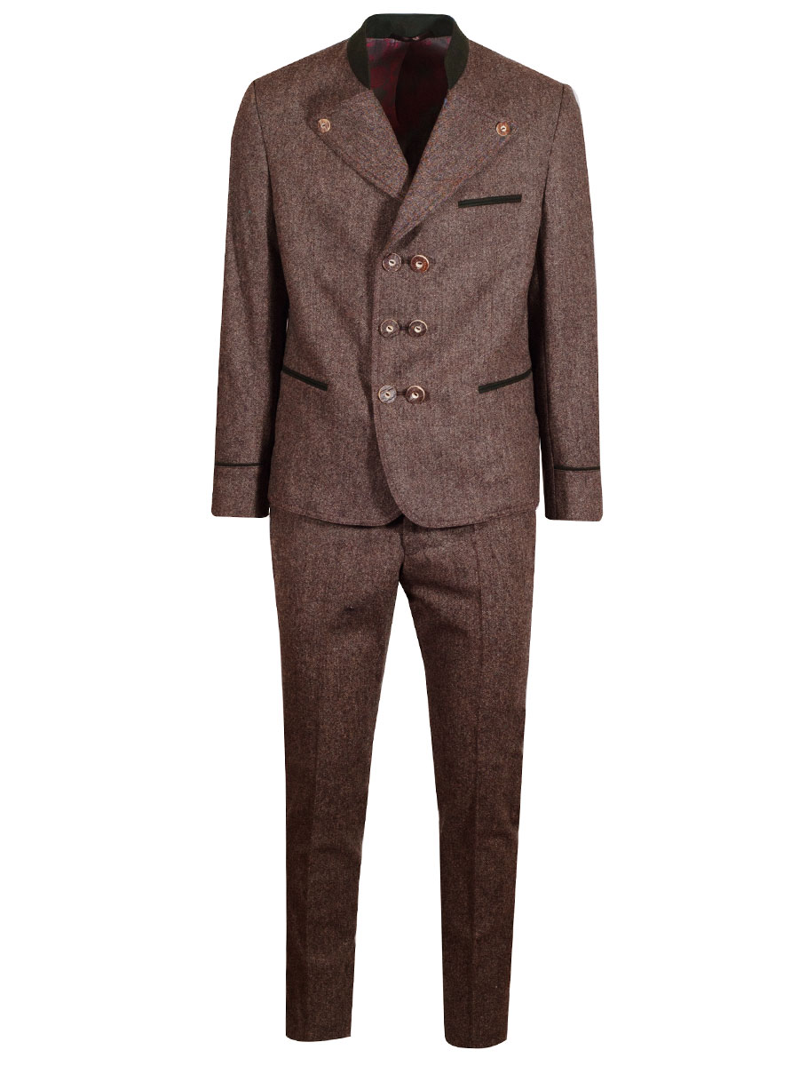 hausg'macht Lodenhose Wastl, Perlloden, braun, elegant #2