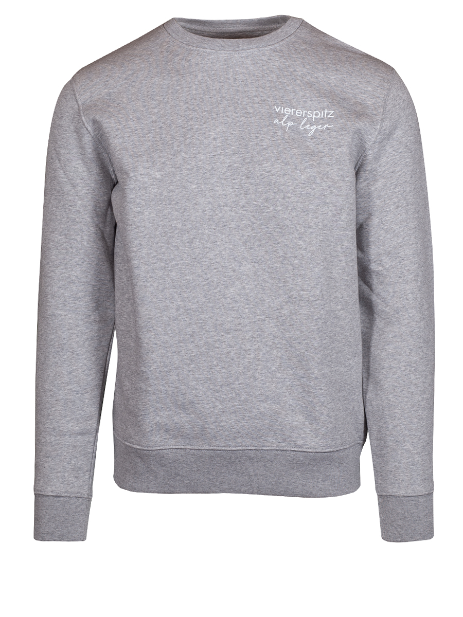 Viererspitz Cambi Sweater unisex, Flanell hellgrau, Biobaumwolle #1