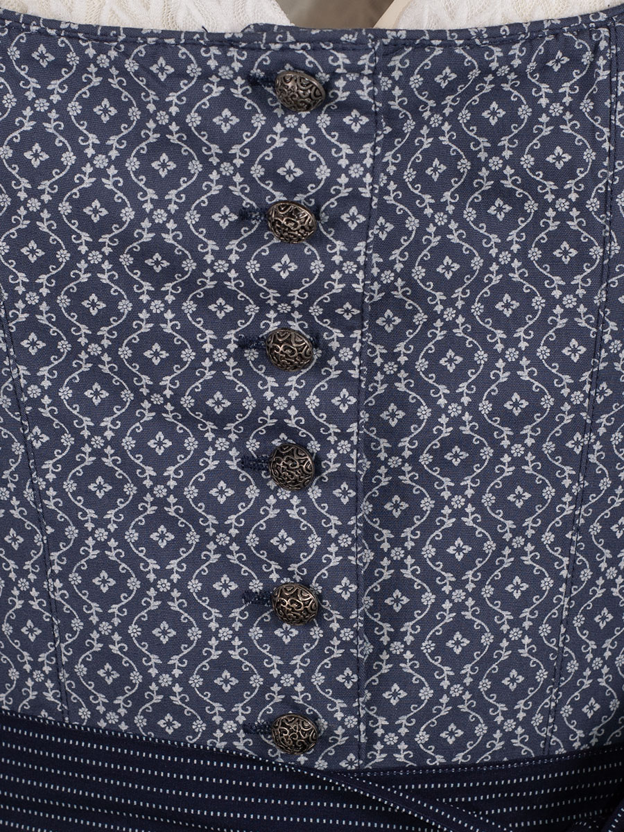 Hammerschmid Baumwolldirndl Braunsee, blau, 80lg #5