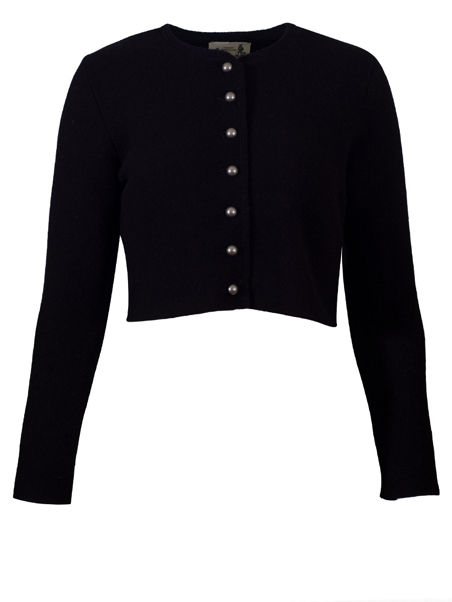 Astrifa Capua Dirndl-Strickjacke, schwarz, Kugelknöpfe #1