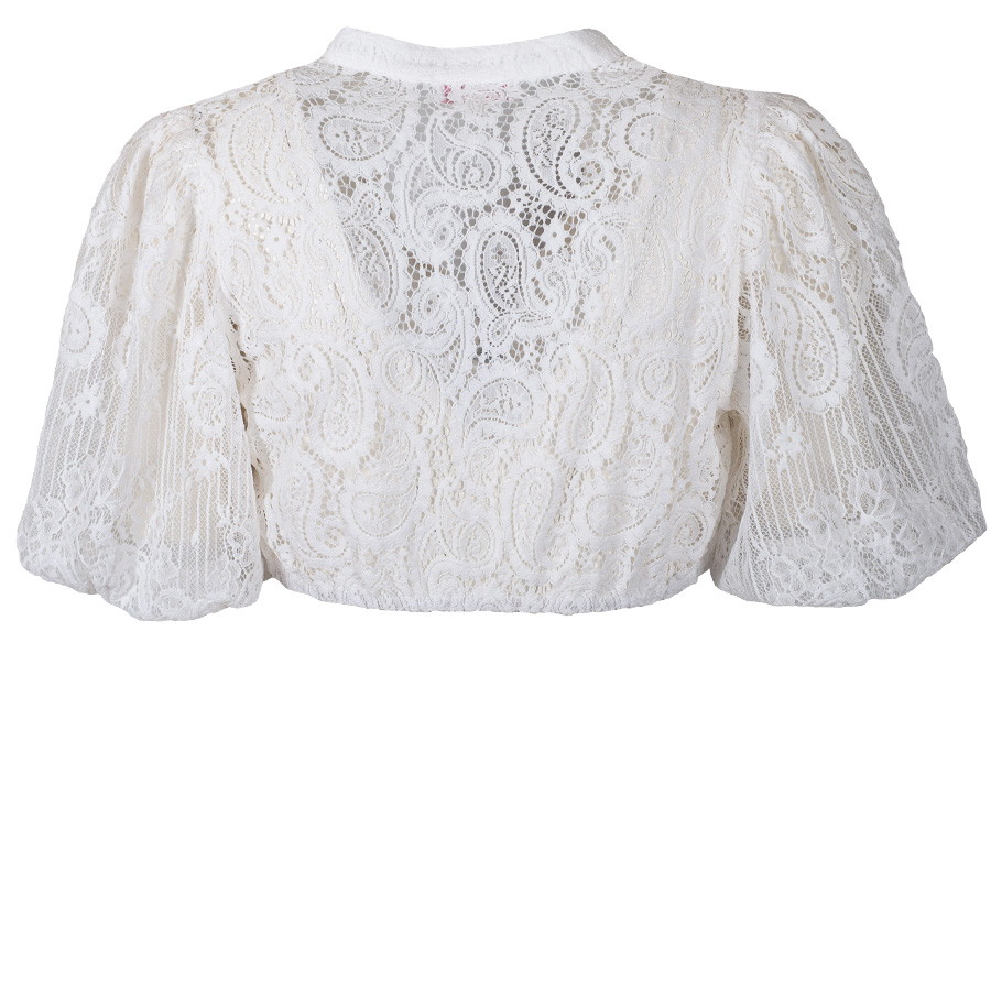 Julia Trentini Dirndlbluse Fiora, creme, Kurzarm, Spitze, festlich #3