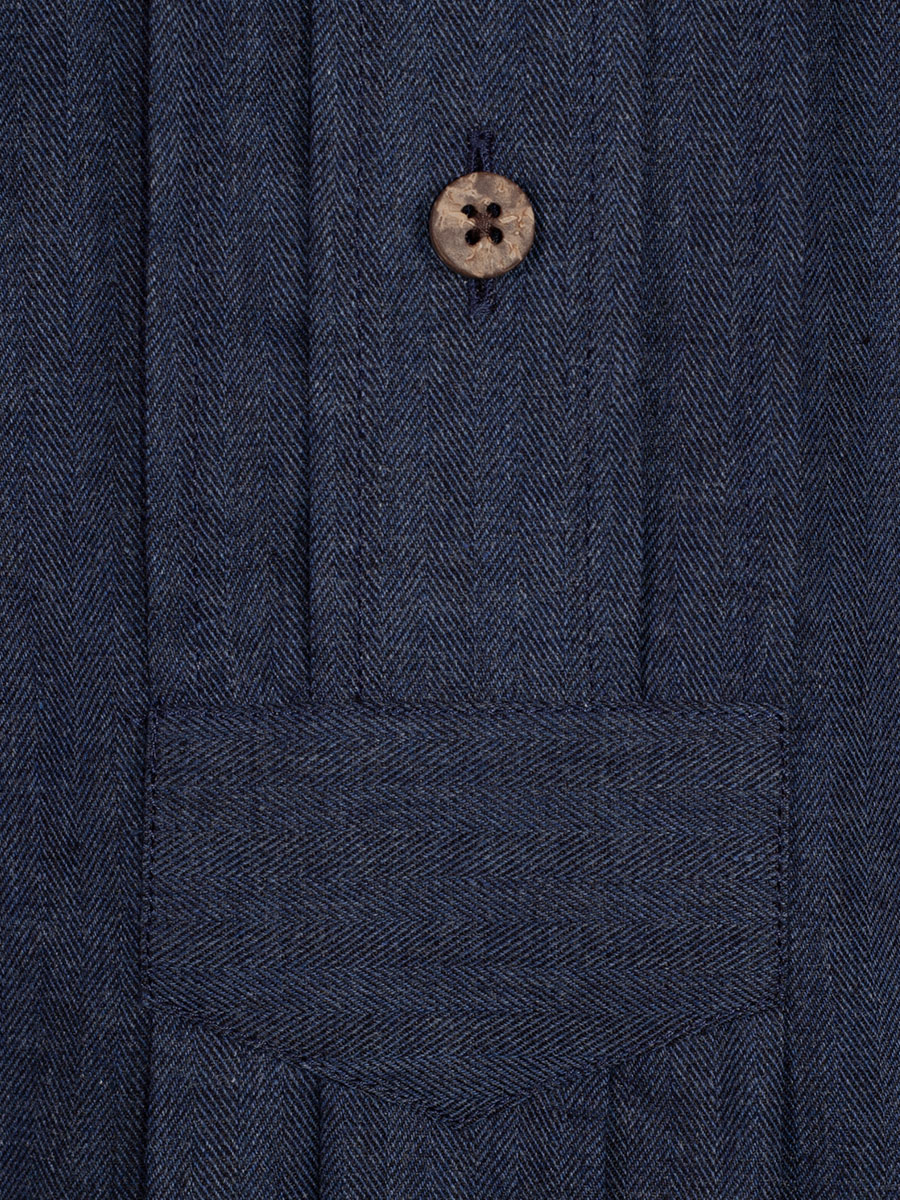 Waldorff Trachtenhemd blau, Pfoad, Stehkragen #4