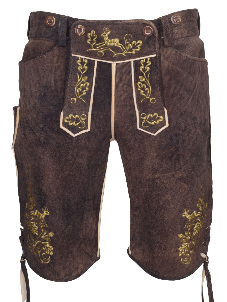 Kurze Lederhose Chieming Hirsch sämisch eibe #1
