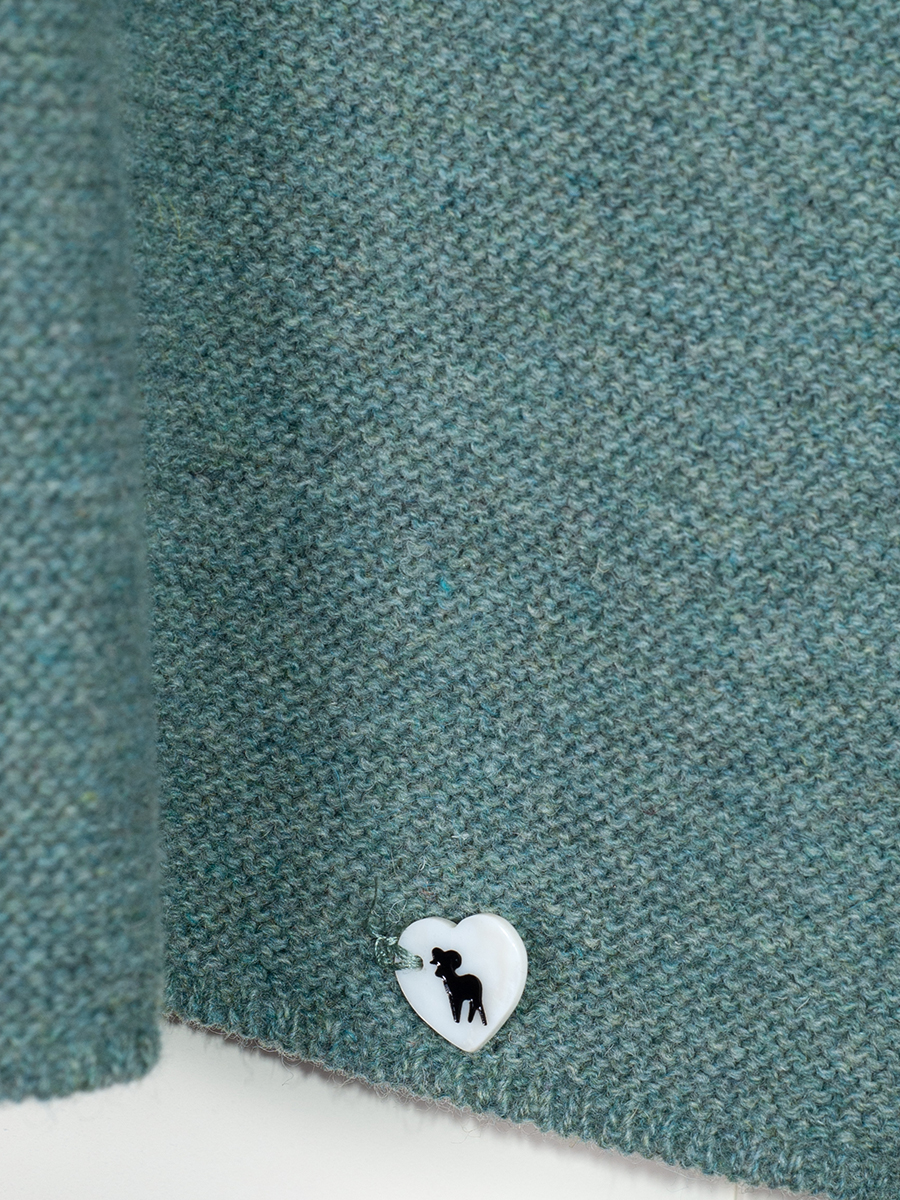 Huber Strickpullunder Eiriki, salbei, Rückenfalte #4