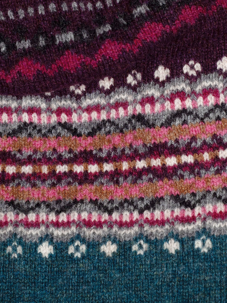 Eribé Strick Dreieckstuch, Fairisle Neckerchief, velvet #2
