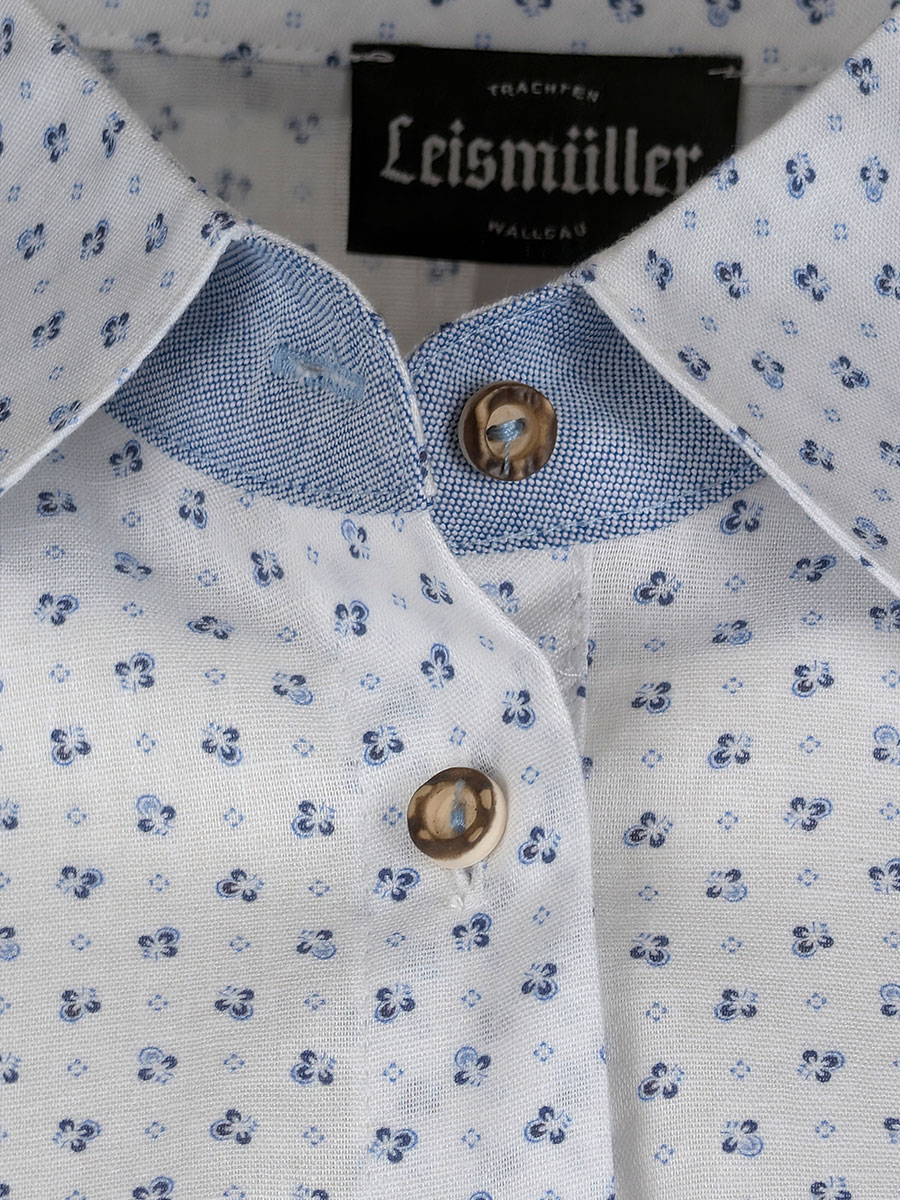 Anna Damenbluse blau gemustert, 3/4-Arm #2