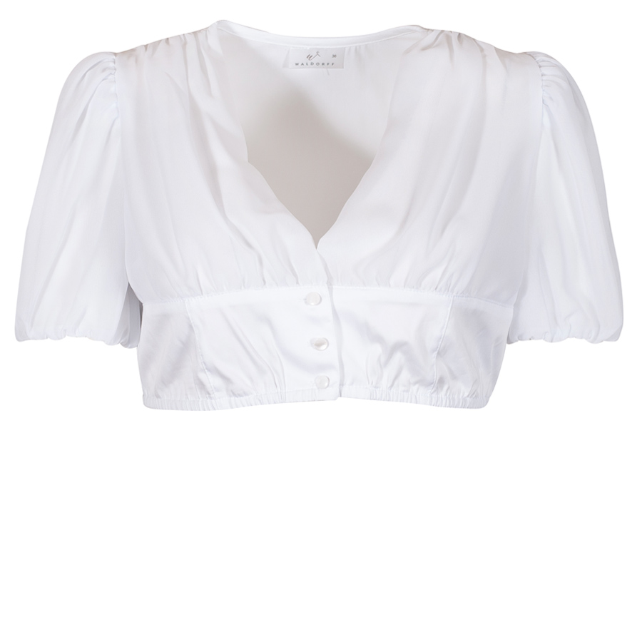 Waldorff Dirndlbluse Malina weiß, luftig, kurze Arme Waldorff Dirndlbluse Malina weiß, luftig, kurze Arme #1