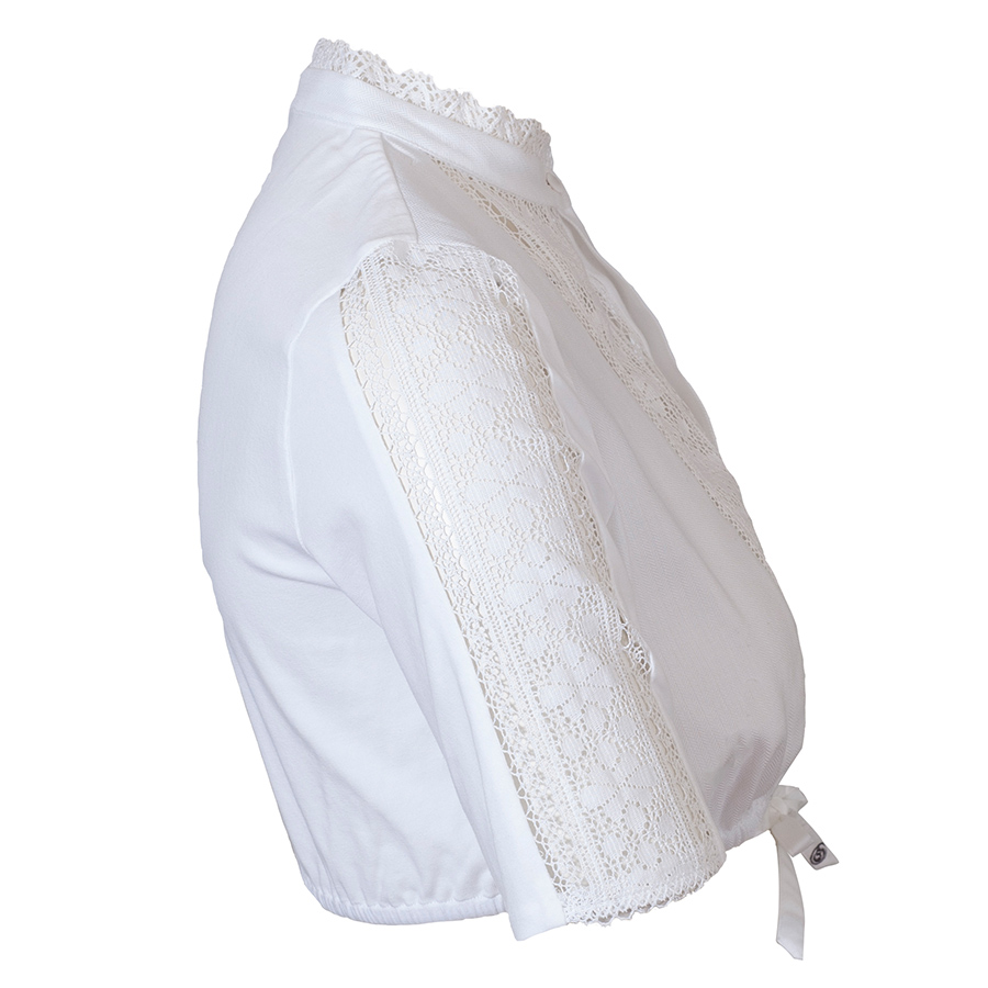 Gottseidank Dirndlbluse Calla, festlich, Halbarm, Vorderseite Spitze, Jersey-Rücken #2