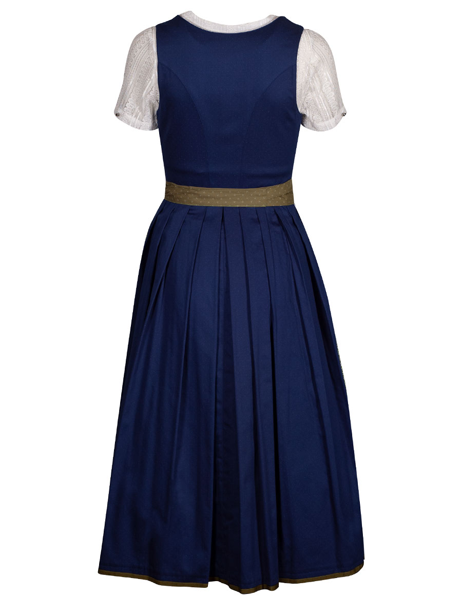 hausg'macht Wiessee Dirndl, blau-oliv, 80lg #3