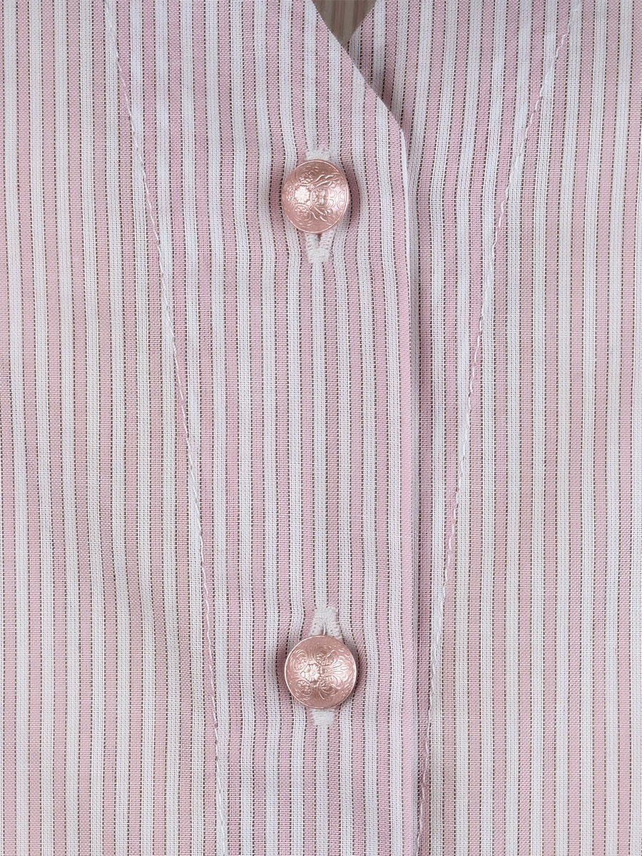 Hiebaum Bluse, Streifenmuster, rosa-weiß, Flügelarm #2