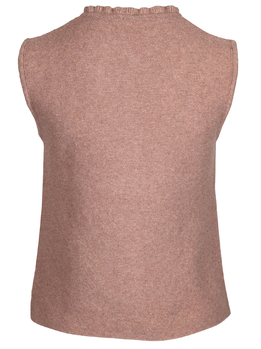 Huber Strickweste Eili, berber, Rüschenkragen #2