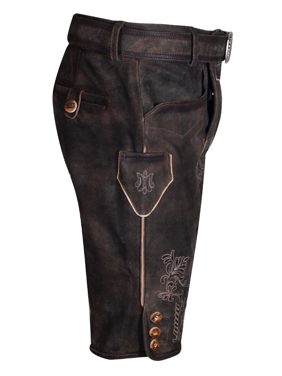 Hammerschmid Kurze Lederhose Passau, Prien gewachst, mit Gürtel, Ziegenleder #2
