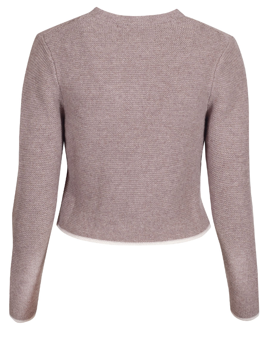 fei scho schee Strickjacke, sleet, Einfassung in ecrue, kurz #2