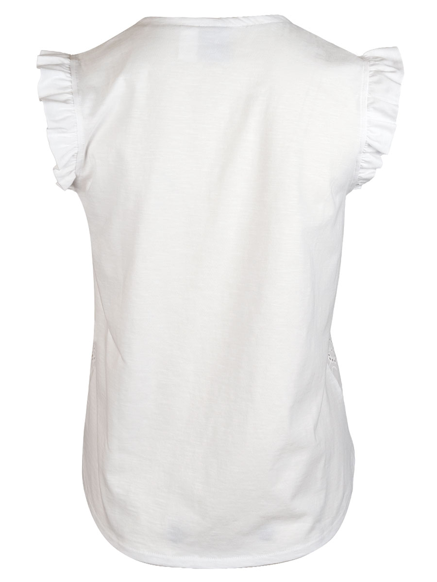 Hammerschmid Flügelarm Bluse, weiß, Lochmuster #3