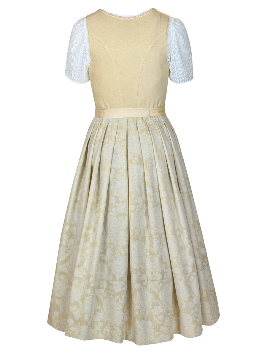 Hammerschmid Dirndl Pillersee, gelb gemustert, 80lg #3