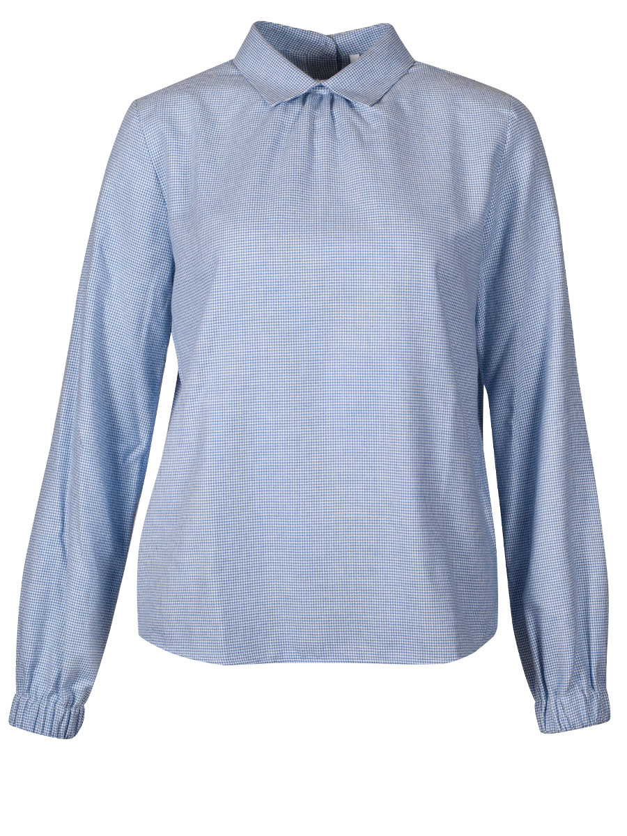 Wallmann Flanellbluse Damen,hellblau, kariert, Langarm #1